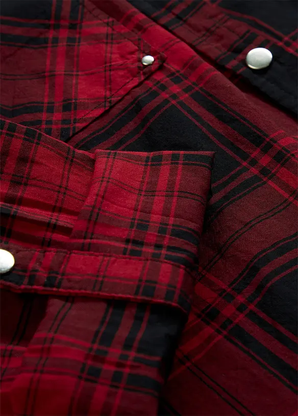 Chemisier &agrave; carreaux 100% coton, bonprix