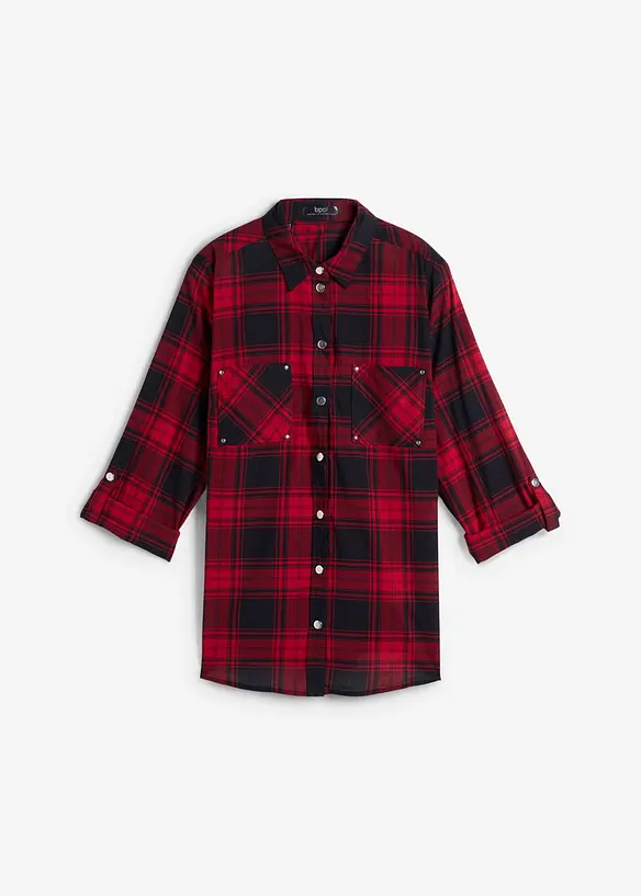 Chemisier &agrave; carreaux 100% coton, bonprix