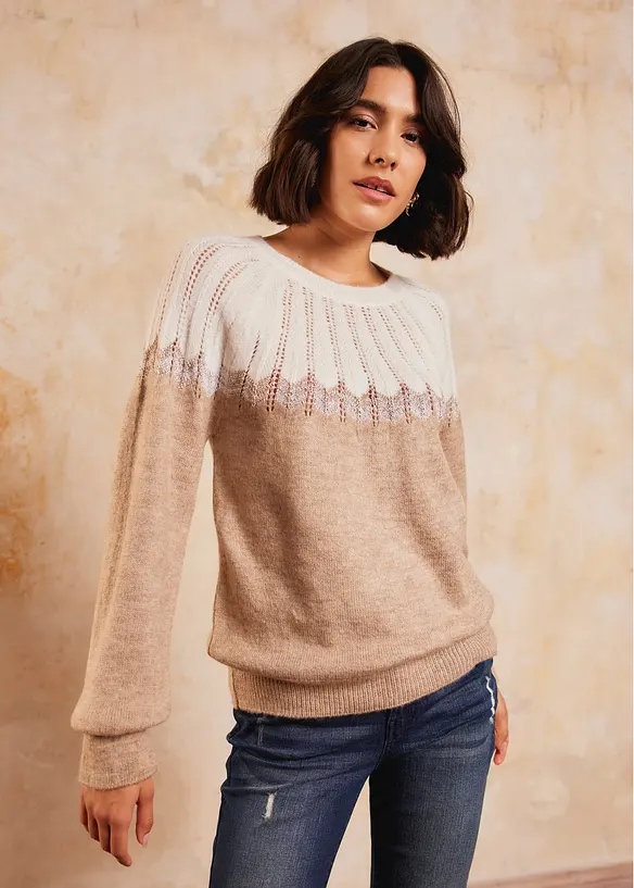Pull ajour&eacute;, bonprix
