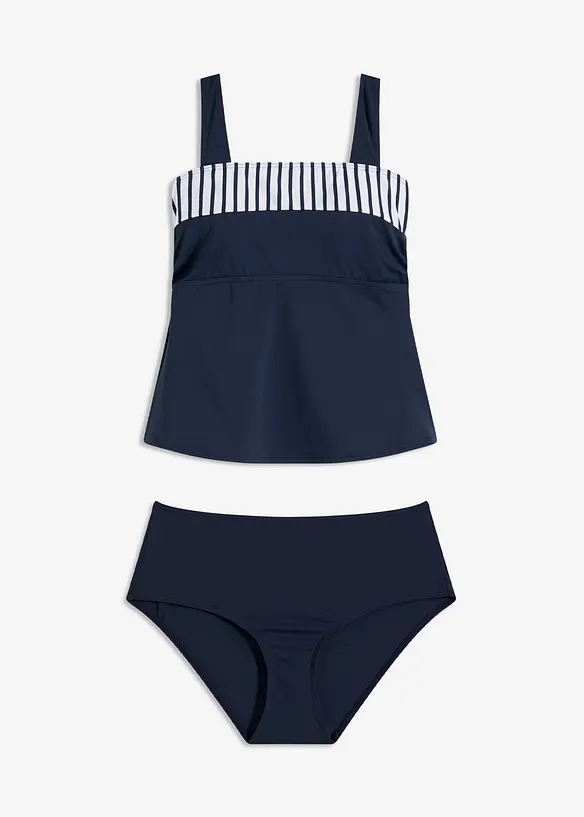 Tankini (ens. 2 pces) &agrave; bretelles larges, bonprix