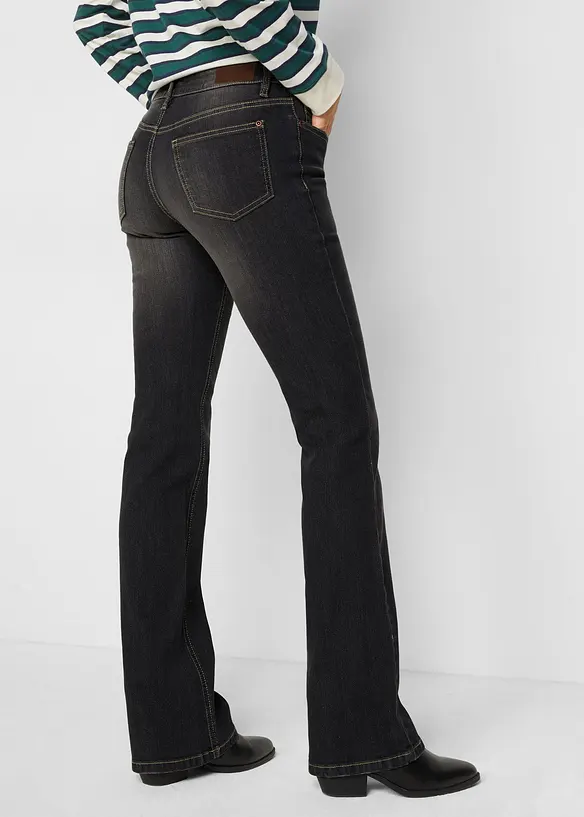 Bootcut Jeans Mid Waist, Komfort-Stretch, bonprix