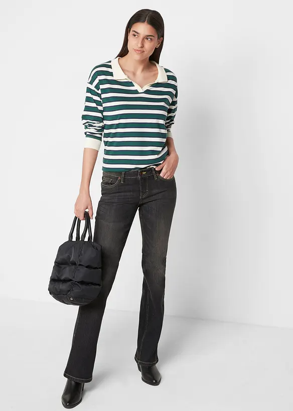 Bootcut Jeans Mid Waist, Komfort-Stretch, bonprix