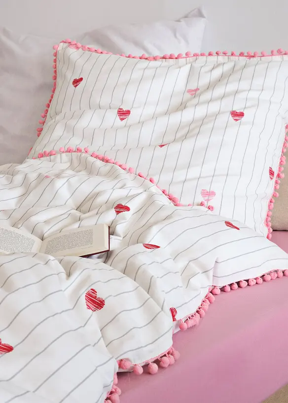 Parure de lit avec pompons, bonprix