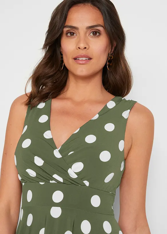 Robe en jersey &agrave; pois, bonprix
