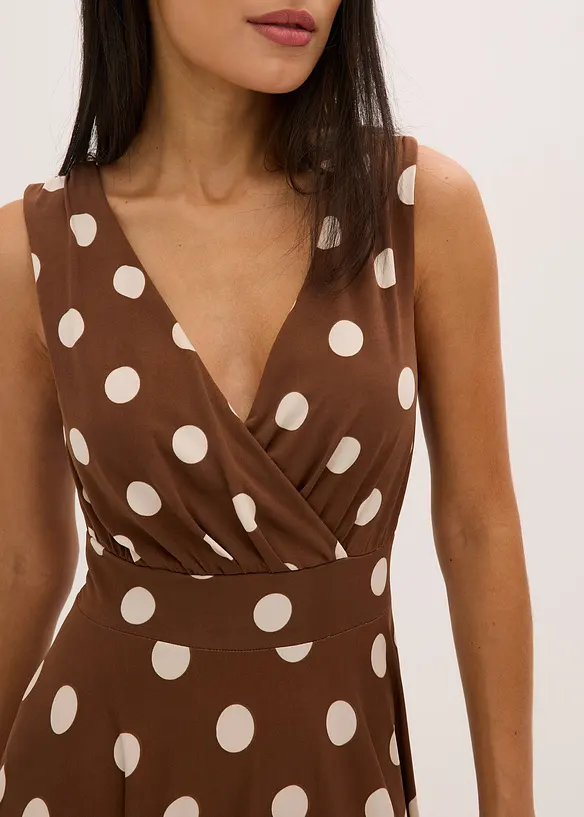 Robe en jersey &agrave; pois, bonprix