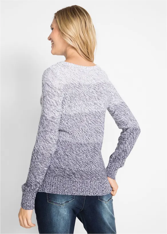Pull en grosse maille avec d&eacute;grad&eacute; de couleur, bonprix