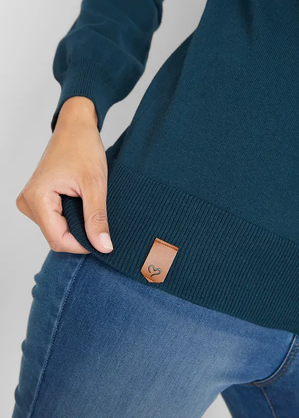 Pull en fine maille &agrave; col boule, bonprix