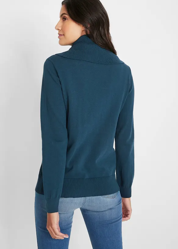 Pull en fine maille &agrave; col boule, bonprix
