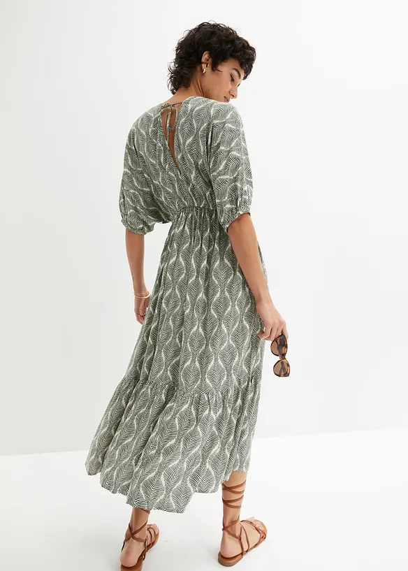 Midikleid aus flie&szlig;ender Viskose, bonprix