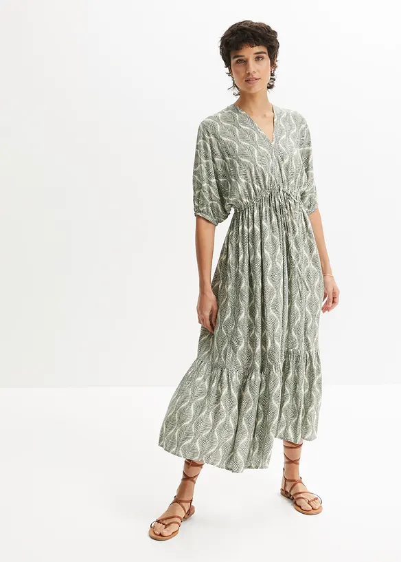 Midikleid aus flie&szlig;ender Viskose, bonprix