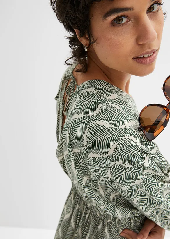 Midikleid aus flie&szlig;ender Viskose, bonprix