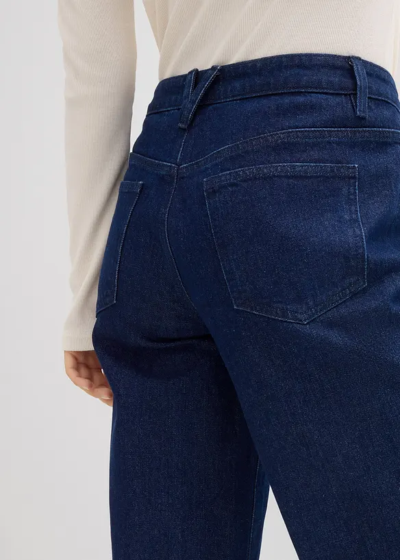 Jean large, taille mi-haute, peu extensible, longueur sol, bonprix