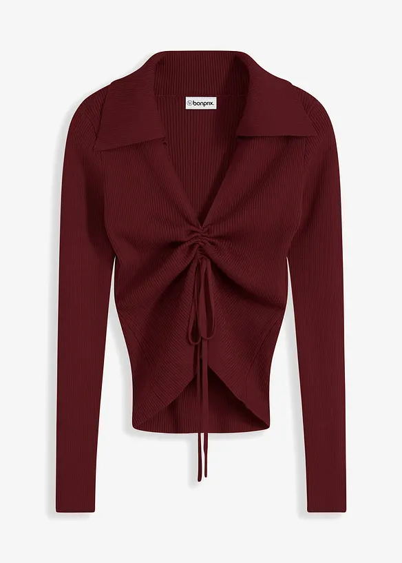 Pull c&ocirc;tel&eacute; fronc&eacute; devant, bonprix