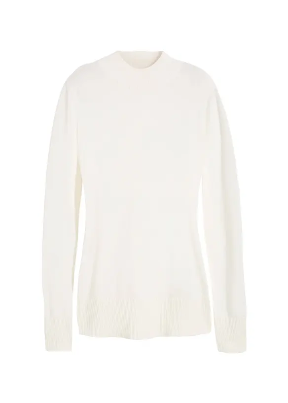 Pull basique en fine maille &agrave; col montant, bonprix