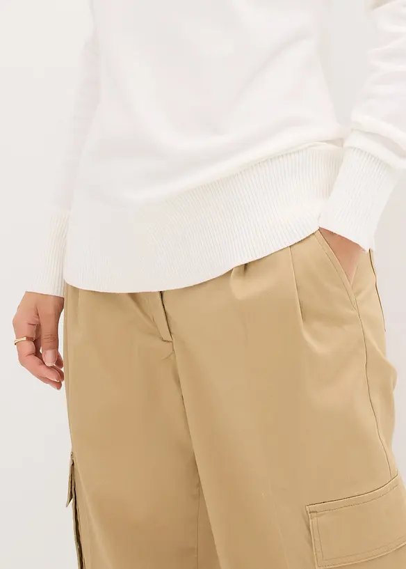 Pull basique en fine maille &agrave; col montant, bonprix