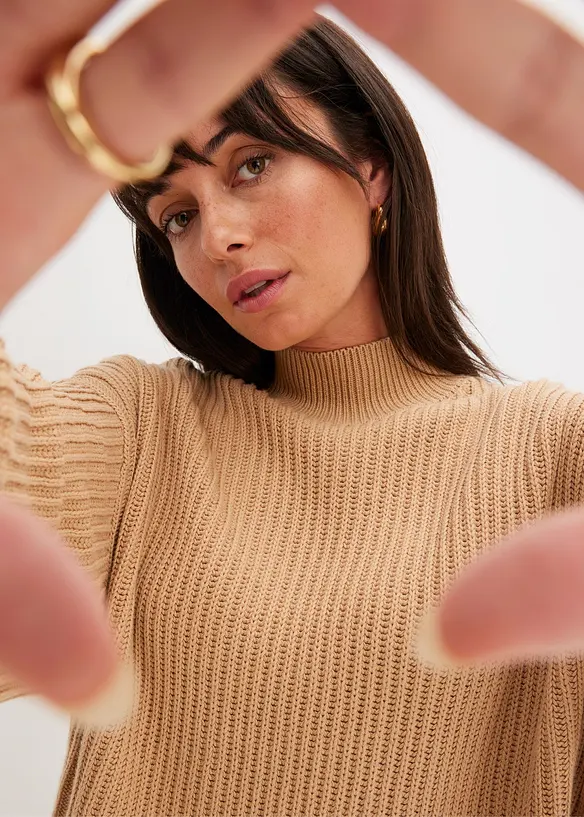 Oversize-Pullover aus reiner Baumwolle, bonprix