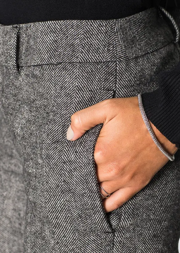 Pantalon large &agrave; pinces, bonprix