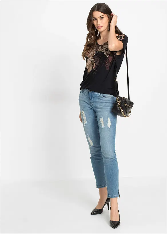 T-shirt doux en viscose extensible, bonprix