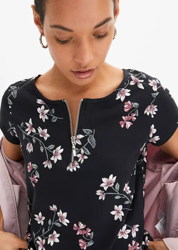 T-shirt oversize en coton extensible, bonprix