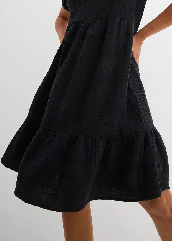 Oversized-Kleid aus Baumwoll-Musselin, bonprix