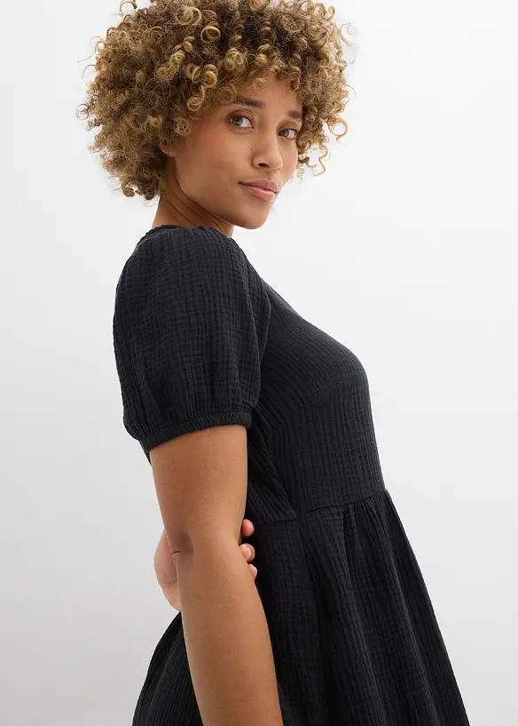 Oversized-Kleid aus Baumwoll-Musselin, bonprix