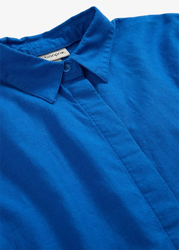 Hemdbluse aus k&uuml;hlendem Leinen-Mix, bonprix