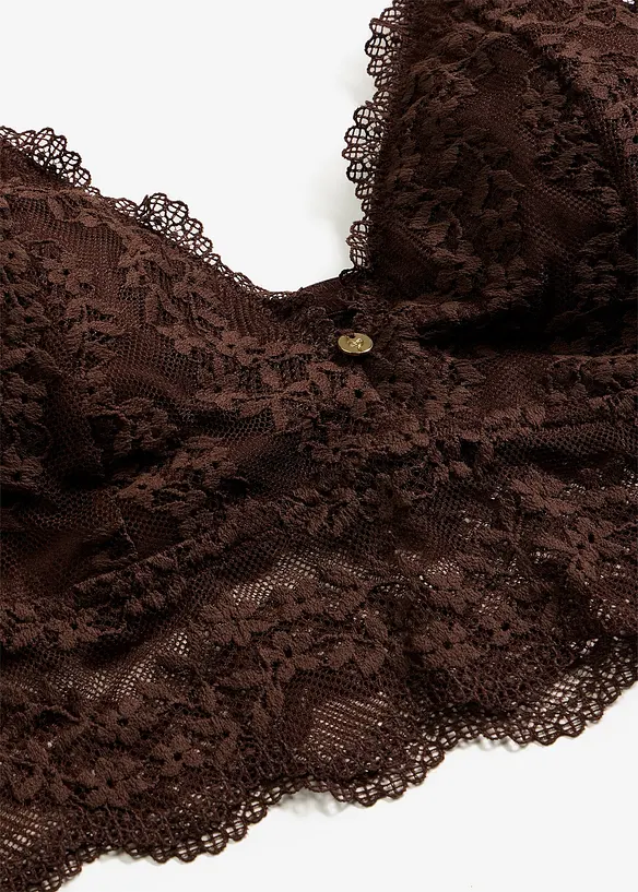 Brassi&egrave;re sans armatures &agrave; dentelle florale, bonprix