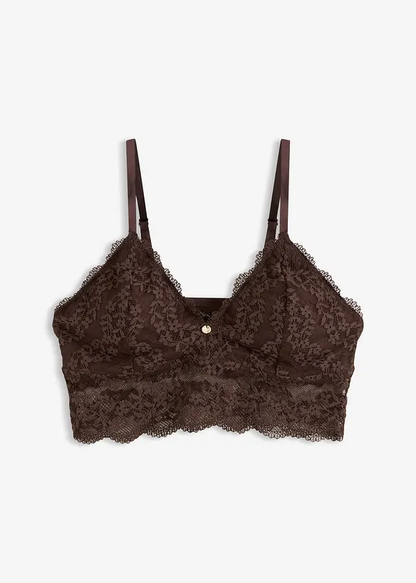 Brassi&egrave;re sans armatures &agrave; dentelle florale, bonprix