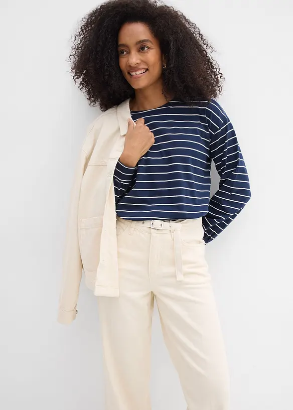 Loose Straight-Jeans Mid Waist, bonprix