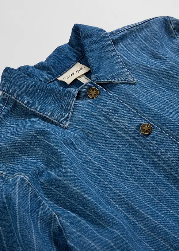 Robe en jean &agrave; rayures, bonprix