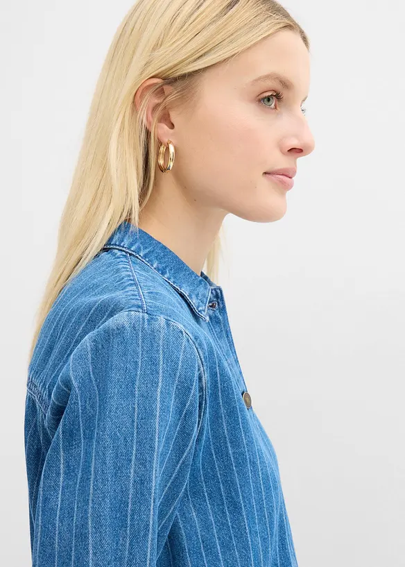 Robe en jean &agrave; rayures, bonprix