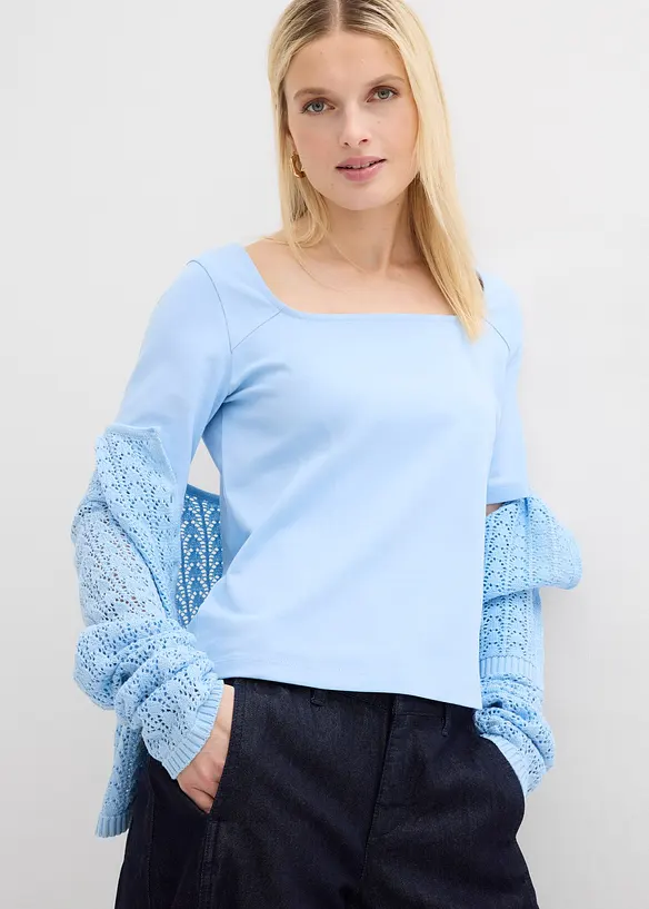 T-Shirt aus schwerer Bio-Baumwolle, bonprix