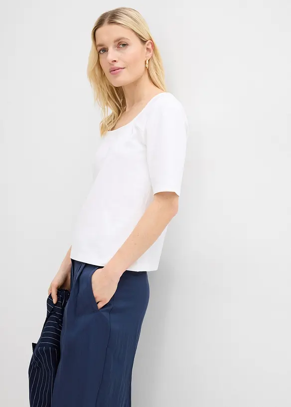 T-Shirt aus schwerer Bio-Baumwolle, bonprix