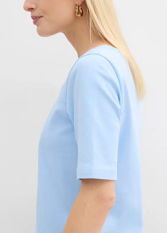 T-Shirt aus schwerer Bio-Baumwolle, bonprix