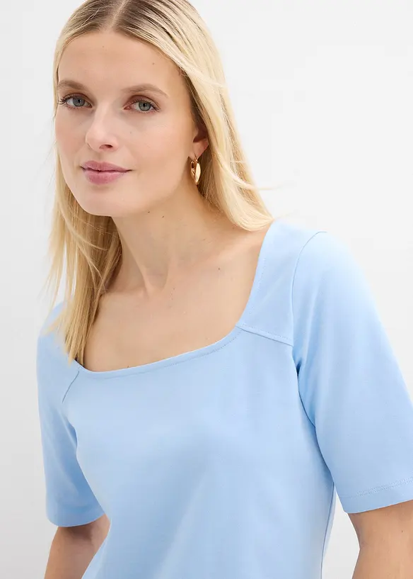 T-Shirt aus schwerer Bio-Baumwolle, bonprix