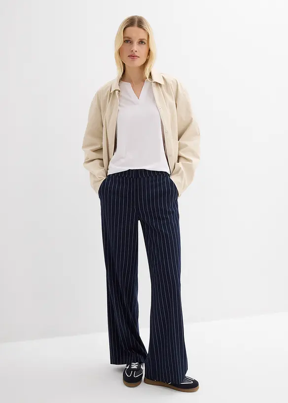 Shirt mit Satinkante, bonprix