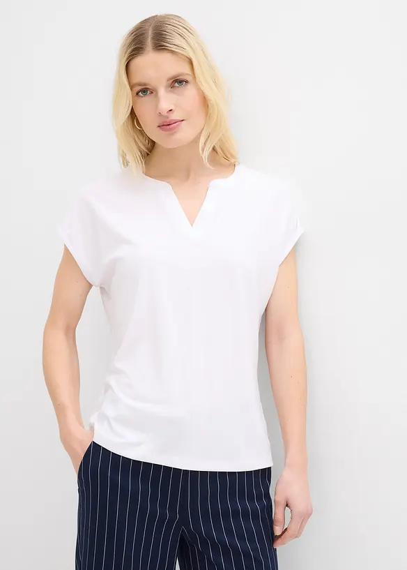 Shirt mit Satinkante, bonprix