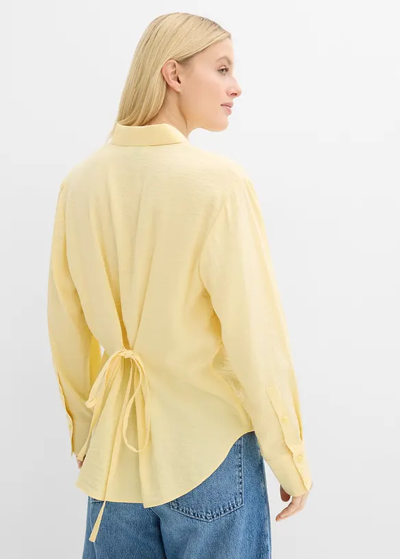 Hemdbluse aus flie&szlig;endem Viskose-Mix, bonprix