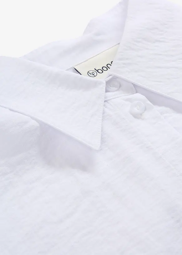 Hemdbluse aus flie&szlig;endem Viskose-Mix, bonprix