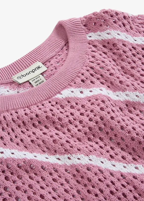 Ajour-Pullover aus reiner Baumwolle, bonprix