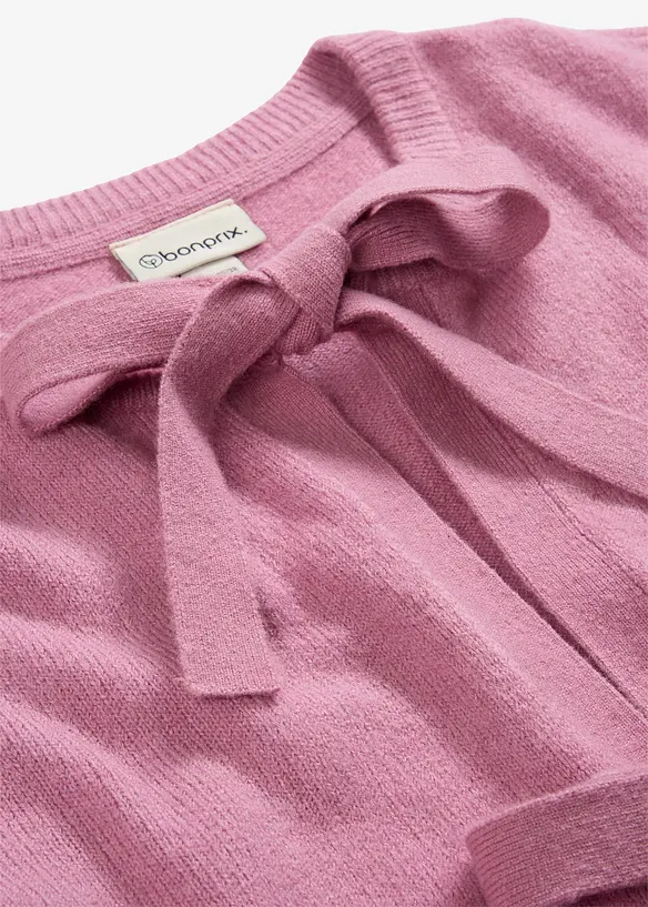 Feinstrickjacke mit Schleifen, bonprix