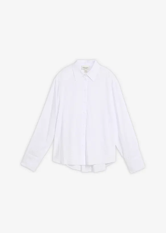 Hemdbluse aus flie&szlig;endem Viskose-Mix, bonprix