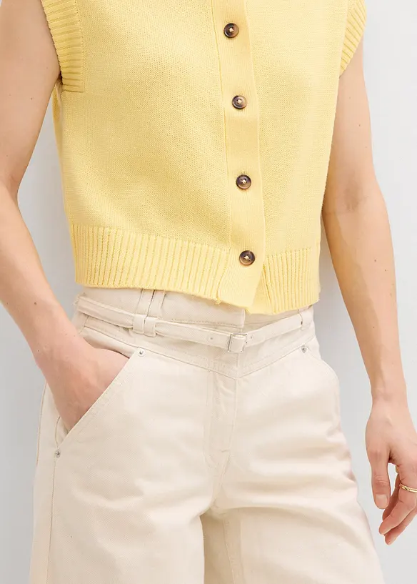 Gilet sans manches en maille, bonprix