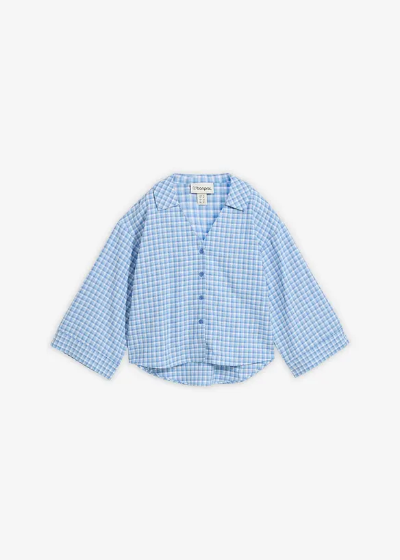 Hemdbluse aus luftigem Leinen-Mix, bonprix