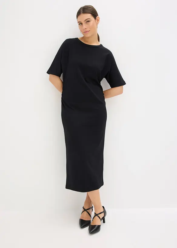 Robe midi en Punto di Roma confortable, bonprix