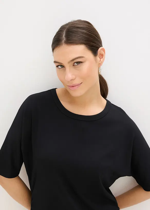 Robe midi en Punto di Roma confortable, bonprix