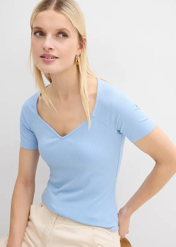 Rippshirt aus Viskose-Mix, bonprix