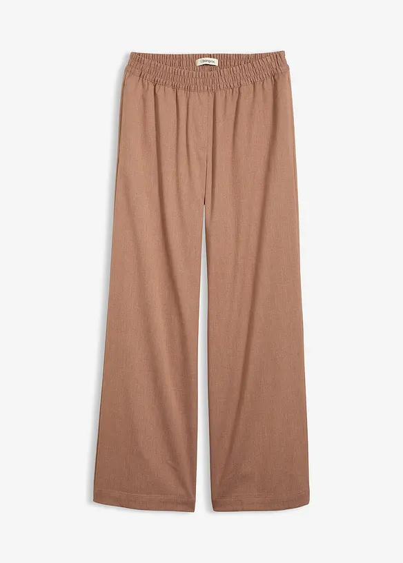 Pantalon palazzo &agrave; taille &eacute;lastiqu&eacute;e, bonprix