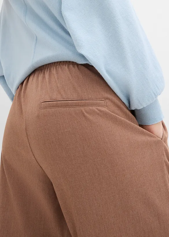 Pantalon palazzo &agrave; taille &eacute;lastiqu&eacute;e, bonprix
