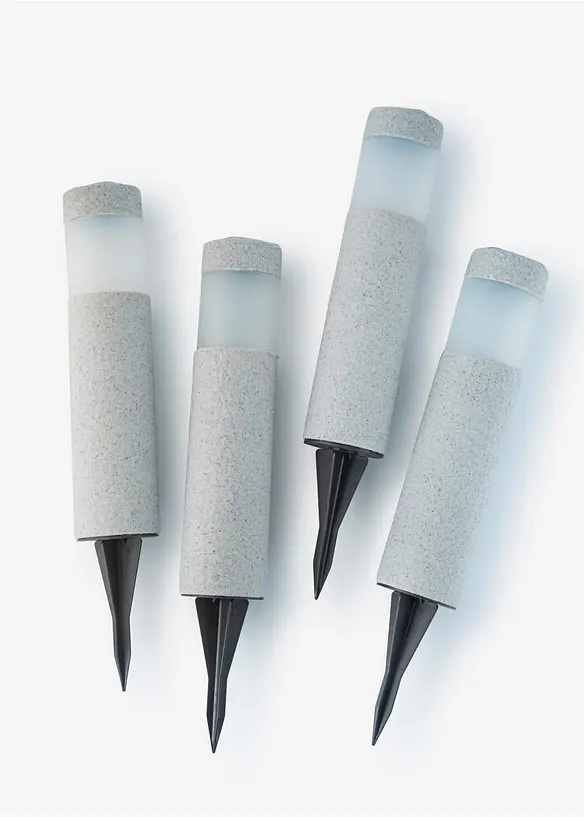 Lot de 4 lampes d&eacute;co solaires de chemin, bonprix